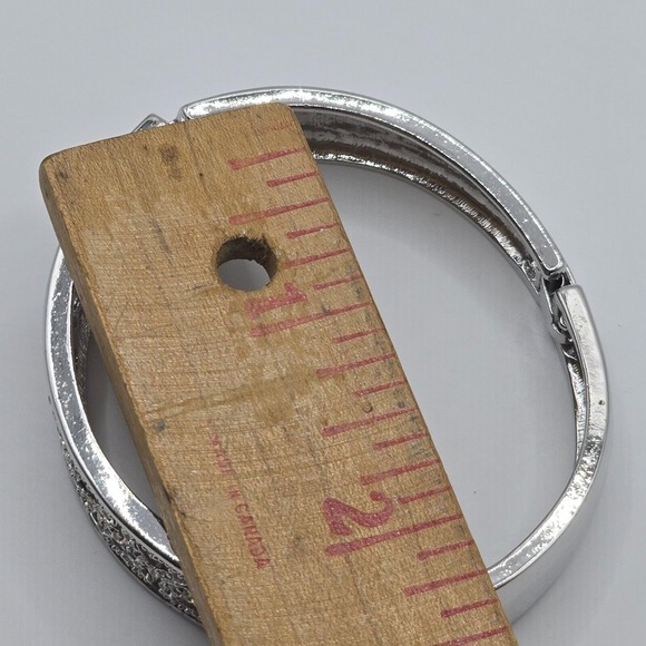 Rhinestone Heart Clusters Silver Tone‎ Bracelet Womens Jewelry - Picture 8 of 9